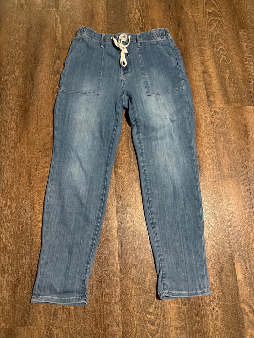 Judy Blue Light Wash Relaxed Drawstring Jeans